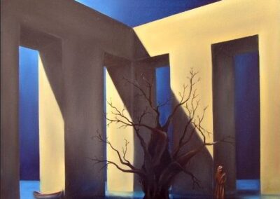 A painting of the tree of life and death